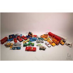 Two tray lot of cars and trucks including Corgi, Match Box, Tonka etc.