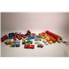 Image 1 : Two tray lot of cars and trucks including Corgi, Match Box, Tonka etc.