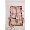 Image 1 : Burberry double fringed pink plaid scarf marked 100% Cashmere, note assume not authentic