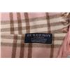 Image 2 : Burberry double fringed pink plaid scarf marked 100% Cashmere, note assume not authentic