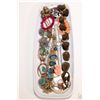 Image 1 : Tray lot of fashion jewellery including Gent's and Ladies faux Paiget watches, genuine stone necklac