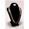 Image 1 : Strand of genuine pearls including 7-9mm freshwater and 7-9mm Tahitian style pearls, 21" in length