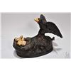 Image 1 : Vintage mechanical eagle feeding chicks cast mechanical bank