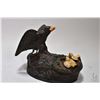 Image 2 : Vintage mechanical eagle feeding chicks cast mechanical bank