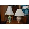 Image 1 : Two vintage table lamps including one with love story cameo and a one ginger jar motif