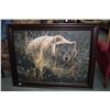 Image 1 : Framed print of a grizzly bear