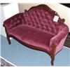 Image 1 : DIMINUTIVE VICTORIAN SETTEE, 50" wide, 
