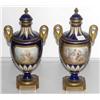 Image 1 : PAIR OF SEVRES STYLE URNS with figural 