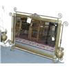 Image 1 : ITALIAN BRASS MIRROR with sconce arms