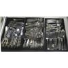 Image 1 : GROUP OF 3 TRAYS OF STERLING FLATWARE, 