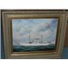 Image 1 : 19TH CENTURY STYLE SHIP PORTRAIT, 19"x2