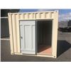 Image 2 : BRAND NEW 9' SHIPPING STORAGE CONTAINER, PORTABLE OFFICE, WITH DOOR, WINDOW AND REAR DOOR