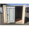Image 2 : BRAND NEW 8' SHIPPING STORAGE CONTAINER, PORTABLE OFFICE, WITH DOOR, WINDOW AND REAR DOOR