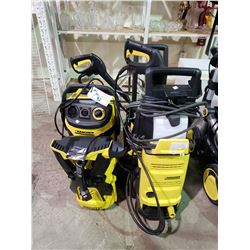 3 KARCHER PRESSURE WASHER & SHOP VAC MAY NEED REPAIRS AND/OR MISSING PIECES