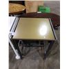 Image 2 : 2 METAL ROLLING FOLD-OUT TABLES