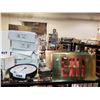 Image 2 : FIRST AID KIT WALL CABINET, ASSORTED GAUGES, & EXIT SIGNS