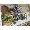 Image 2 : ASSORTED PLANT HOLDERS, FAUX PLANTS, & DUCTING PIECES