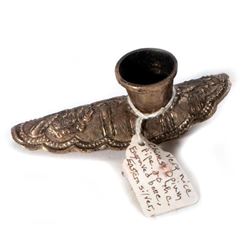 Late 20th century silver pipe cap