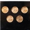 Image 2 : Five (5) 2006 1/10 OZ American Eagle Gold Coin Uncirculated