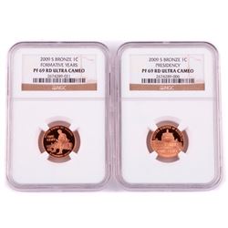 2009 S BRONZE PRESIDENCY 1C and 2009 S BRONZE FORMATIVE YEARS 1C