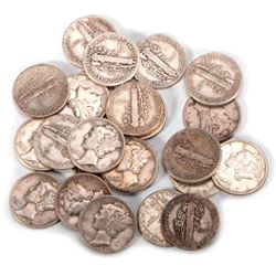 Lot of Twenty two (22) Mercury Dimes