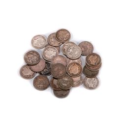 Lot of Twenty eight (28) Barber Dimes
