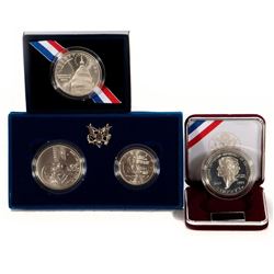 1993 Jefferson 250TH Anniversary Silver Dollar, 1993 Bill of Rights Coins, 1994 Bicentennial Silver 