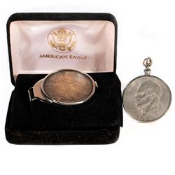1995 Silver Dollar Money clip and 1974 Silver Dollar Key Chain
