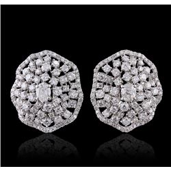 14KT White Gold 4.43 ctw Diamond Earrings