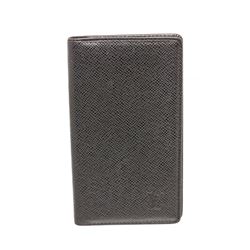 Louis Vuitton Black Taiga Leather Checkbook Cover Wallet