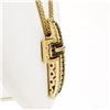 Image 5 : 18K Gold 2.04 ctw Fine Yellow Sapphire & Garnet  Slide Cross Pendant & Chain