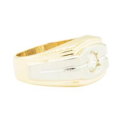 0.33 ctw Diamond Ring - 14KT Yellow and White Gold