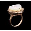 Image 4 : 7.51 ctw Opal and Diamond Ring - 14KT Rose Gold