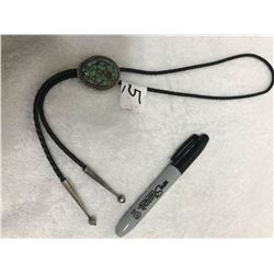Sterling/turquoise 2 bolo tie