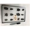 Image 1 : Frame of (12) Paleolithic Arrow/ Spear Points