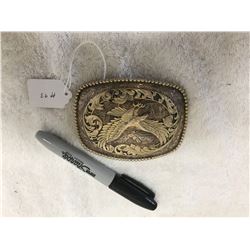 Large Sterling / Gold Belt Buckle