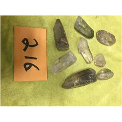 8 Quartz Crystals