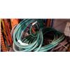 Image 2 : 2 LARGE GARDEN HOSES WITH BOX OF SHOWER HEADS AND HOSES