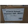 Image 2 : BOX OF 6 NEW WHITE STOKO REFRESH DISPENSERS