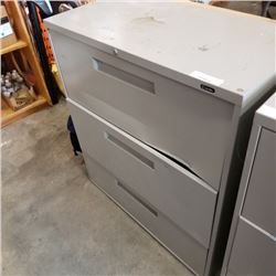 GLOBAL 3 DRAWER LATERAL FILING CABINET