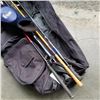 Image 2 : Two right handed drivers, ski poles and golf travel bag