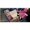 Image 2 : TOTE OF ESTATE GOODS, DVDRs, WATER COOLER