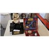 Image 2 : Quigon jin star wars animated coin bank, Queen amadalah and star wars ornaments in collector tin