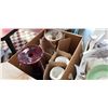 Image 3 : BOX OF CHINA, SPODE FIGURES, ART GLASS VASES