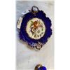 Image 2 : BLUE GLASS PITCHER, GLASSES, LIDDED DISH AND PLATTER