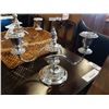 Image 2 : 2 CANDELABRAS SILVER PLATED - LION MARK INSIDE CENTER CANDLE HOL