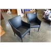 Image 2 : 2 LEATHER ACCENT CHAIRS