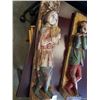 Image 2 : 2 TROUPADORS ANTIQUE HAND CARVED FIGURES  22 INCHS