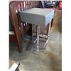 Image 2 : MODERN GREY LEATHER LOOK CHROME BASE GAS LIFT BAR STOOL
