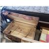 Image 8 : METAL PATCHWORK TRUNK AND LEATHER CASE